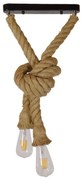 Φωτιστικό Οροφής Rope 01279 2xΕ27 Φ3,5x100cm Beige GloboStar