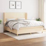 ΚΡΕΒΑΤΙ BOXSPRING ΜΕ ΣΤΡΩΜΑ ΚΡΕΜ 160X200 ΕΚ. ΥΦΑΣΜΑΤΙΝΟ 3128378