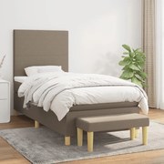 ΚΡΕΒΑΤΙ BOXSPRING ΜΕ ΣΤΡΩΜΑ TAUPE 90X190 ΕΚ.ΥΦΑΣΜΑΤΙΝΟ 3136961