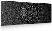 Εικόνα vintage Mandala σε ινδικό στυλ σε ασπρόμαυρο σχέδιο - 100x50