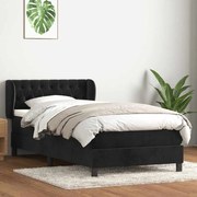 Κρεβάτι Boxspring με Στρώμα Μαύρο 80x220 εκ. Βελούδινο 3317801