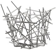 Φρουτιέρα Blow up FC03 36x35x31,5cm Ανοξείδωτο Ατσάλι Silver με Δώρο 2 Δαχτυλίδια Πετσέτας Alessi Stainless Steel