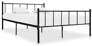 vidaXL Πλαίσιο Κρεβατιού Μαύρο 180 x 200 εκ. Μεταλλικό