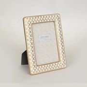 Κορνίζα Για Φωτογραφία 10x15cm 756-12010 14,5x19,5x1,5cm White-Gold Estheti Home Πολυρεσίνη