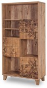 Βιβλιοθήκη PWF-0181-7 σε χρώμα πεύκου 80x36x155εκ 071-000482