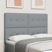 vidaXL Κεφαλάρι με κεφαλάρι Ανοιχτό γκρι 140 cm ύφασμα