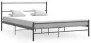 vidaXL Σκελετός Κρεβ. Χωρίς Στρώμα Γκρι 140 x 200 εκ. Μεταλλικό