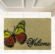ΠΑΤΑΚΙ ΕΙΣΟΔΟΥ ΚΟΚΟΦΟΙΝΙΚΑ BUTTERFLYWELCOME SL8624 40X60 - San Lorentzo