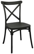 Καρέκλα Crossie pp σε μαύρη απόχρωση 38x46.5x82εκ 38x46.5x82 εκ.