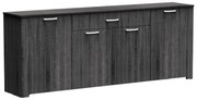 Μπουφές Kinley pakoworld σε ανθρακί-wenge απόχρωση 210x40x82εκ