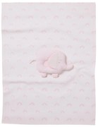Κουβέρτα Βρεφική Πικέ 4957 White-Pink Das Home Αγκαλιάς 75x100cm 100% Βαμβάκι