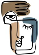 Διακοσμητικό Τοίχου Kubizm 279ENZ2638 38x55cm Multi Wallity Metal,Wood