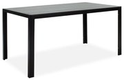 Τραπέζι Nares αλουμίνιο μαύρο-plywood ανθρακί 140x80x72.5εκ Υλικό: METAL - PLYWOOD 152-000003