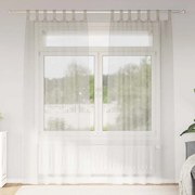 vidaXL Κουρτίνες με κουρτίνες 2 pcs Κρεμ 140 x 260 εκ. Πολυεστέρας