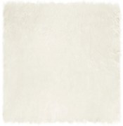 vidaXL Ψεύτικο Δέρμα Προβάτου Χαλί Tafalla Λευκό 120 x 120 cm