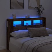 LED κεφαλάρι Παλιό ξύλο 160x18,5x103,5 cm Κατασκευασμένο ξύλο 857688