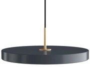 Φωτιστικό Οροφής Asteria 2171 43x14cm Led 1300lm 16W 3000K Anthracite-Brass Umage