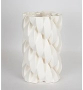 Βάζο Πορσελάνινο 3d Λευκό 18x18x31cm 752-21071 Estheti-752-21071-Λευκό 752-21071