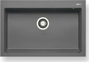 Pyramis Istros  Industrial Grey 1B Ένθετος Νεροχύτης 76x50cm