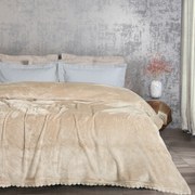 Κουβέρτα Fleece Υπέρδιπλη 220x240εκ. Blankets 1187 Μπεζ Das Home