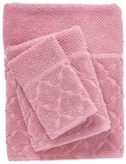 Πετσέτες Best 0791 (Σετ 3τμχ) Pink Das Home Σετ Πετσέτες 70x140cm Βαμβάκι-Πολυέστερ