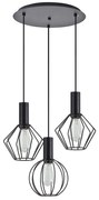 Φωτιστικό Οροφής Adept Flex 77-8905 37x37x300cm 3xE27 60W Black Homelighting