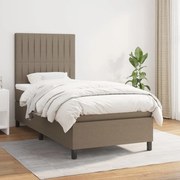 ΚΡΕΒΑΤΙ BOXSPRING ΜΕ ΣΤΡΩΜΑ TAUPE 90X190 ΕΚ.ΥΦΑΣΜΑΤΙΝΟ 3141901