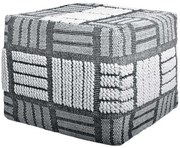Πουφ Kiran 940-124-007 50x50x45cm Grey