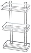 Επιτοίχια Εταζέρα 3 Θέσεων 25x12x46cm Elegant Inox ESTIA 02-8697