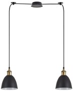 Φωτιστικό Οροφής Adept 77-8770 50x16x300cm 2xE27 60W Black-Gold Homelighting