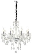 Artekko Chandelier Πολυέλαιος 8φωτος Διάφανο Κρύσταλλο (70x70x70)cm - 023-3022