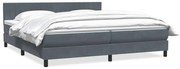 vidaXL Box Spring Κρεβάτι με στρώμα Σκούρο γκρι 180x220 εκ. Βελούδινο