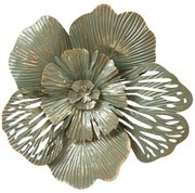 Διακοσμητικό Τοίχου Άνθος 15-00-21410 44,5x41x7cm Olive Marhome Metal