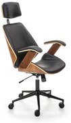 IGNAZIO swivel armchair, walnut/black DIOMMI V-CH-IGNAZIO-FOT-CZARNY