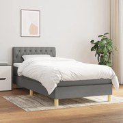 ΚΡΕΒΑΤΙ BOXSPRING ΜΕ ΣΤΡΩΜΑ ΣΚΟΥΡΟ ΓΚΡΙ 80X200 ΕΚ. ΥΦΑΣΜΑΤΙΝΟ 3140810