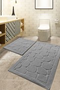Bathmat Set (2 Pieces) Parma - Grey Multicolor