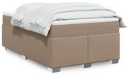 Κρεβάτι Boxspring με Στρώμα Καπουτσίνο 120x190εκ.από Συνθ.Δέρμα - Καφέ