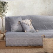 Ριχτάρι Vernon Ecru-Black Nef-Nef Πολυθρόνα 170x180cm Cotton-Polyester