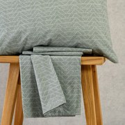 Σετ Σεντόνι Με 2 Μαξιλαροθήκες Βαμβακερό King Με Λάστιχο 180x200+32εκ. Paris Aqua Ultra Line Mini Melinen 20005575