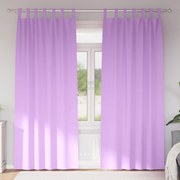 vidaXL Κουρτίνες με κουρτίνες 2 pcs Μοβ 245 x 140 εκ. Πολυεστέρας