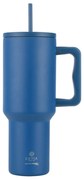 Κούπα Θερμός Με Λαβή &amp; Καλαμάκι 1.2lt Estia Save The Aegean Tumbler Denim Blue 01-32234