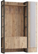 Έπιπλο Εισόδου 956LCS2813 125,5x34x180cm Pine Μοριοσανίδα, Μέταλλο
