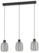 Έξυπνο Κρεμαστό Φωτιστικό Οροφής 3xLED 3,7W RGB TW 3CCT Dimmable Molochio-Z 901121 Eglo-901121-Μαύρο 901121
