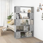 Βιβλιοθήκη/Διαχωρ. Χώρου Γκρι Σκυροδ. 100x24x155 εκ Επεξ. Ξύλο 809201