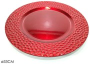 Πιατέλα Κόκκινο Πλαστικό Φ33cm-06511091