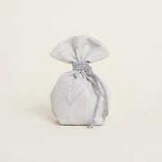 Beauty Home ΠΟΥΓΚΙ ΜΕ ΒΑΣΗ 8 x 12 cm ΖΑΚΑΡ ΦΥΛΛΟ ΡΕΤΡΟ LUREX ΑΣΗΜΙ