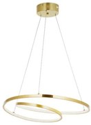 Κρεμαστό Φωτιστικό Οροφής Led Μέταλλο H20 Φ55 Eurolamp-144-15021-Χρυσό 144-15021
