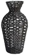 Βάζο 00.06.61352 Φ20x39cm Raffia Black Raffia