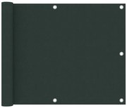 vidaXL Διαχωριστικό Βεράντας Σκούρο Πράσινο 75x400 εκ. Ύφασμα Oxford