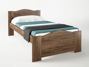 Κρεβάτι &quot;ΚΥΜΑ&quot; ημίδιπλο σε χρώμα καρυδί 110x190